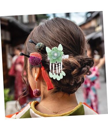 Beavorty 3 Pairs Antique pair clip chinese hair clips women hair vintage tassel hairpin kimono hair barrettes hair accessories hair jewelry Japanese-style clip Glass Miss - Buy Online on GoSupps.com