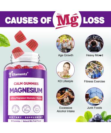 Magnesium Glycinate Gummies 420mg for Adults & Vitamin D3 K2 Filled Gummies - Buy Online on GoSupps.com