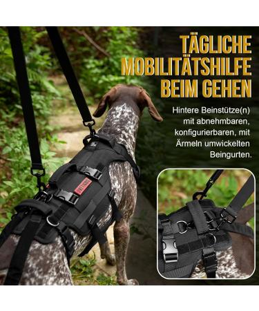Oneigris Dog Harness & Invictus Support Dishes for Medium/Large Dogs - Adjustable & Safe with 3 Handles - Buy Online on GoSupps.com