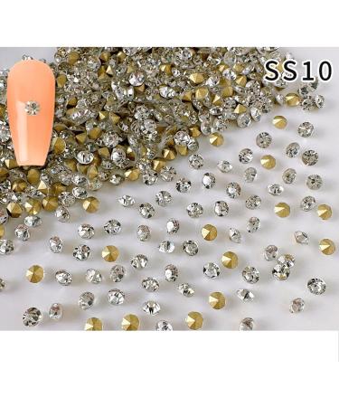 FEIlei Clear Nail Rhinestones 3D Nail Gems Nail Diamonds Pointed Back Nail Stones - Buy Online on GoSupps.com
