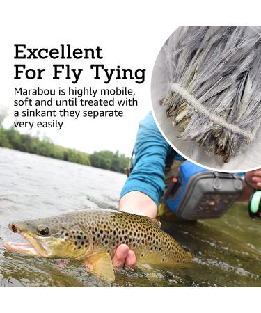 Creative Angler Chartreuse Marabou Bird Feathers - 0.3 oz for Fly Tying - Fly Fishing Flies Tail/Wings - Easy to Tie Lure - Buy Online on GoSupps.com