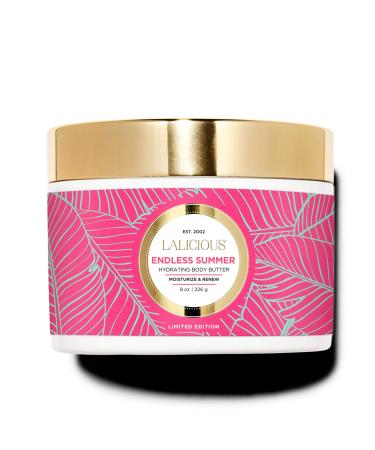 LaLicious Endless Summer Body Butter - Hydrating Body Moisturizer - No Parabens (8oz) Endless Summer 8 Ounce (Pack of 1)