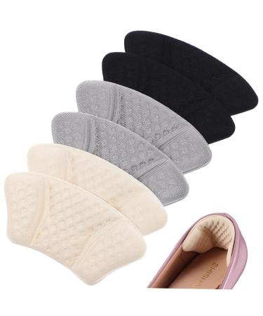 Beaupretty 6 Pairs Anti-wear Heel Patch 6 Shoe Pads for High Heels Shoes Insert Sticker Shoe Back Heel Pads High Heel Pads Heel Shoe Grips High Heel Cushions Women's Liner Care Sponge