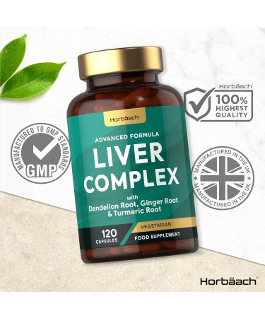 Liver Support Supplement | Advanced Complex Formula with 14 Essential Ingredients: Artichoke Extract Dandelion Root & More! | 120 Vegetarian Capsules | by Horbaach - Buy Online on GoSupps.com