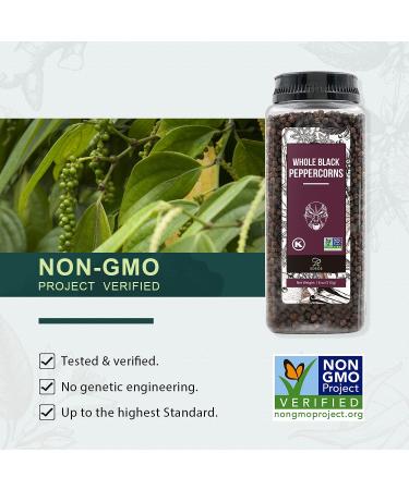 Soeos Black Peppercorns 18oz - Whole Non-GMO Kosher Peppercorns for Grinder Refill - Packed to Keep Fresh - 1.12 Pound - Buy Online on GoSupps.com