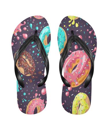 Mnsruu Donut Shape Flip Flops Home Hotel Spa Bedroom Travel S for Men Women