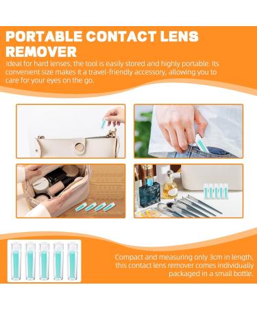 Hard Contact Lens Remover Tool for RGP Scleral Lenses - Suction Bell & Applicator - 12 Blue Pieces for Easy Insertion & Removal - Buy Online on GoSupps.com