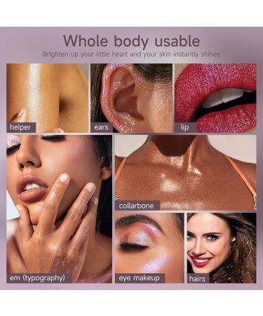 Body Glitter Gel - 4 Color Sparkling Sequins - Long Lasting Glue-Free Face Hair & Body Makeup for Festivals Weddings & Halloween - Buy Online on GoSupps.com