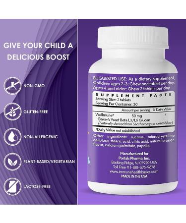 Children's Wellmune Chewable Tablets: Clinically Proven Immunity Support for Kids - Buy Online on GoSupps.com