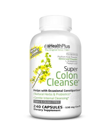 Health Plus Inc Super Colon Cleanse 530 mg 240 Capsules  Package may vary 240 Count (Pack of 1)