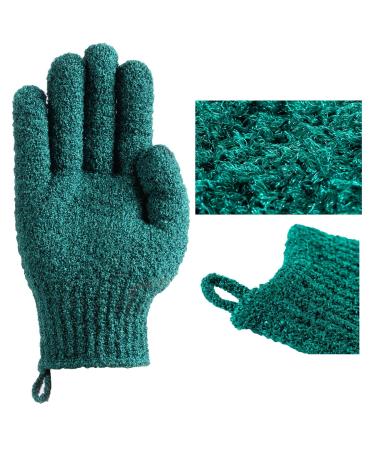 KAKOOI Exfoliating Bath Scrubbing Gloves - Dead Skin Remover (1 Pair, Dark Green) - Pack of 1 - Buy Online on GoSupps.com