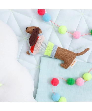 Meri Meri Sausage Dog Baby Rattle - Adorable newborn toy for sensory development - Buy Online on GoSupps.com