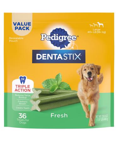 Pedigree Dentastix Fresh Treats for Large Dogs, 30+ pounds 36 Count (Pack of 1)
