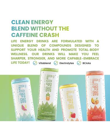 Equo Life Clean Energy Drink with Siberian Ginseng - Tropical Breeze 12 Fl Oz - Pack of 12 - Boost Your Energy & Vitality - International Shipping Available - Buy Online on GoSupps.com