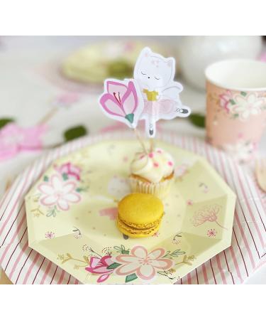 Cat Ballerina Cupcake Toppers (Set of 12) | Ballerina Cupcake Tops Toppers Picks Pics | Cat Cupcake Tops Toppers Picks Pics - Buy Online on GoSupps.com