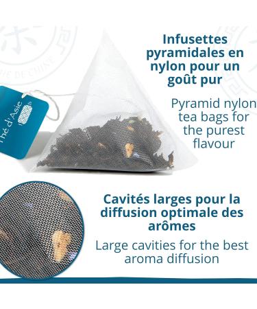 Khla Blue Tea Oolong - Organic 80 Pyramid Tea Bags | Premium Infusettes for International Shipping - Buy Online on GoSupps.com