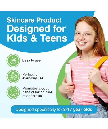 Gentle T-Blast Foaming Facial Cleanser with Tea Tree Oil for Kids and Pre-Teens - 150 ml - Buy Online on GoSupps.com