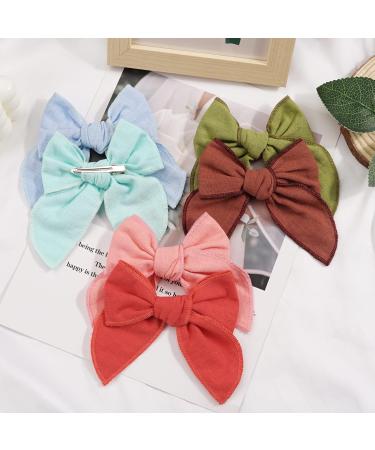 MiDoDo 6 Pcs 5 Baby Girls Hair Bows Alligator Clips - Hair Barrettes Accessory for Toddlers, Kids, Children - Buy Online on GoSupps.com