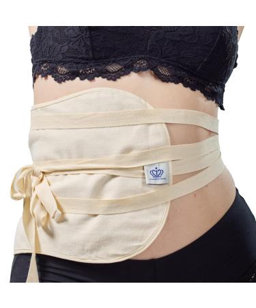 QUEEN OF THE THRONES 100% Organic Cotton Flannel & Naturopathic Doctor Designed with Strap for Castor Oil Pack - Reusable Comfort Sleep Fit Soft Ties (Castor Oil sold separately)