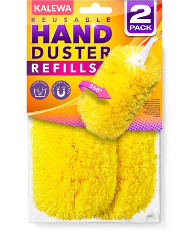 Kalewa Reusable Duster Refills for Swiffer Duster (2 Pack), 360 Heavy Duty Duster Refills (Handle is Not Included) 2 Count (Pack of 1)