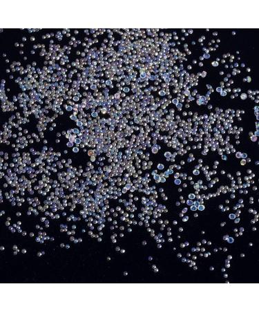 RESTPOTY 1 Bottle Micro Pixie Beads Gravel Nail Crystals For Nails Colorful Multicolor Micro Strass Glass Caviar Beads Nail Art 3D Decorations (Crystal) - Buy Online on GoSupps.com