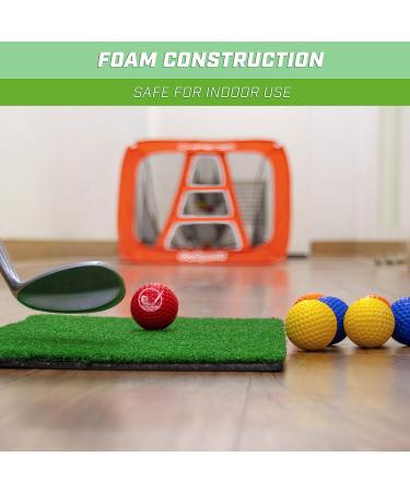 GoSports Foam Golf Practice Balls - Realistic Feel, Limited Flight - Indoor/Outdoor Use - 16 Pack - Buy Online on GoSupps.com