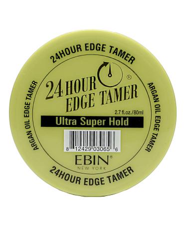 EBIN NEW YORK 24 Hour Edge Tamer  Ultra Super Hold  2.7Oz - No Flaking  No White Residue  Shine and Smooth texture with Argan Oil and Castor Oil 2.7 Fl Oz (Pack of 1)