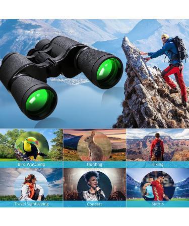 FULLJA 20x50 High Power Binoculars for Adults - Waterproof & Compact for Bird Watching, Concerts, Travel, Hiking - Clear Low Light Vision - Outdoor Sports - Buy Online on GoSupps.com