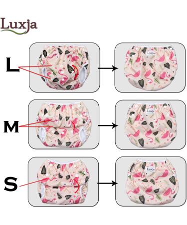 Luxja Reusable Swimming Diaper for Babies (0-3 Years) - Adjustable Washable with Colorful Stars - 2 Pack - Buy Online on GoSupps.com
