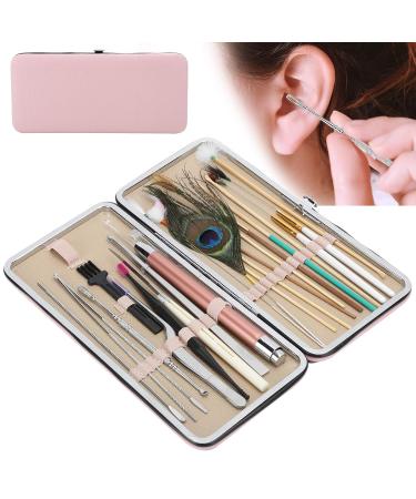 Cherry Powder Ear Wax Removal Tool Set - 23 Piece Spiral Ear Pick Kit for Ear Care and Protection - Buy Online on GoSupps.com