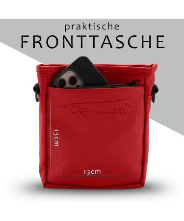 Ostfriesenpfoten Frieda Dog Treats Bag - High-Quality Synthetic Leather Red Size M Easy Open Lock - Ideal for Dog Walks & Outdoor Use - Buy Online on GoSupps.com