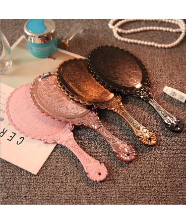 WikiMiu Hand Mirror - Retro Vintage Flower Pattern Handle - Perfect Gift for Women and Girls - Buy Online on GoSupps.com