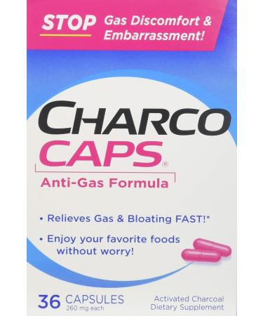 CharcoCaps 260 mg Capsules 36 ea (Pack of 3) - Buy Online on GoSupps.com