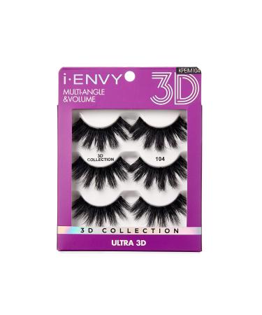 iEnvy False Eyelashes 3 Pairs Fluffy and Natural Multiangle and Volume Faux Mink Lashes (04)