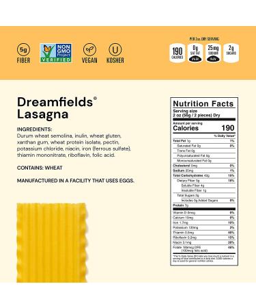 Dreamfields Healthy Living Lasagna Pasta - 13.25oz Boxes (Pack of 12) - Buy Online on GoSupps.com