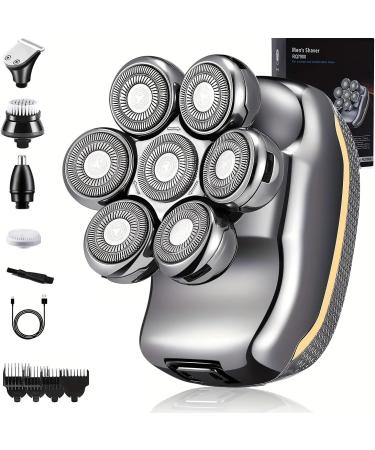 Head Shavers for Bald Men 5 in 1 Men's Electric Head Shaver Razor Rechargeable Cordless Hair Shaving Razors for Bald Man Waterproof Wet Dry Beard Trimmer