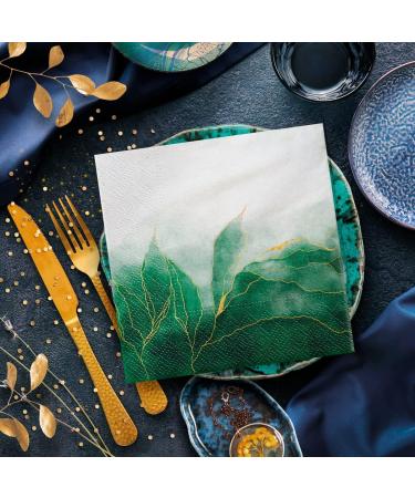 PAW 3-Layer Napkins (33x33 cm) - 20 Colorful Decorative Paper Napkins for Weddings Communions & Celebrations | Luxury Green Dream Collection - Buy Online on GoSupps.com
