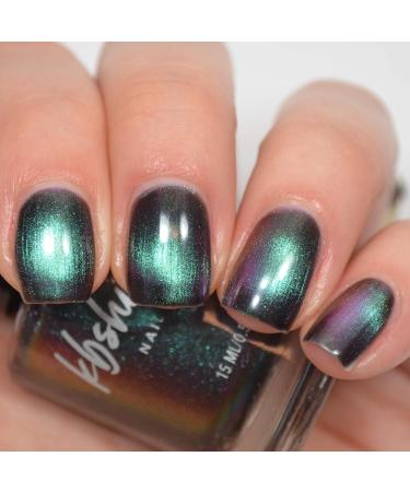 KBShimmer Spaced Out Multichrome Magnetic Nail Polish 0.5 oz - Black Purple Silver - Full Sized Bottle 0.51 Fl Oz - Buy Online on GoSupps.com
