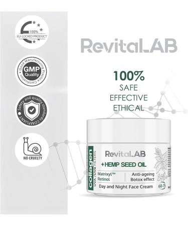 RevitaLAB RevitaLAB - Moisturizing and anti-aging collagen day and night cream enriched with hyaluronic acid Matrixyl 3000 and f - Buy Online on GoSupps.com