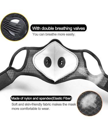 UTOTEBAG Breathable Face Mask with Valves for Men and Women - Black | Ideal for Workout, Exercise, and Gym Training - Buy Online on GoSupps.com