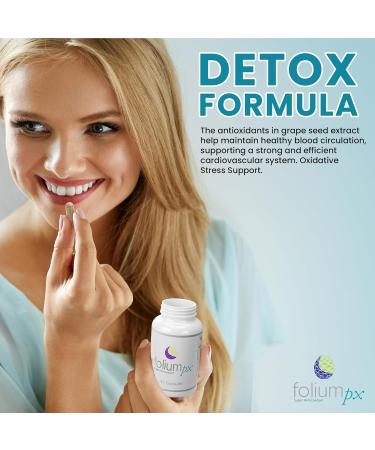 Folium pX Pure Pine Tree Parts & Grape Seed Extract | Body Cleanse & Metal Detox Support - Buy Online on GoSupps.com