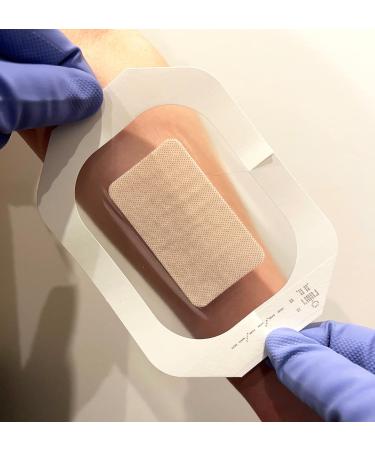 Waterproof Transparent Island Dressing Bandages - 10cm x 12cm x 10pcs, Sterile & Breathable for Swimming, Wounds, HRT, Cesarean, C-Section Scar - Buy Online on GoSupps.com