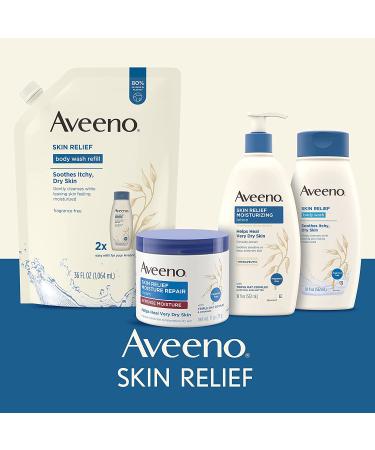 Aveeno Skin Relief Fragrance-Free Body Wash - 12 oz | Soothing & Hydrating - Buy Online on GoSupps.com