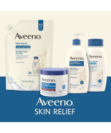 Aveeno Skin Relief Fragrance-Free Moisturizing Lotion - 18 fl. oz - Buy Online on GoSupps.com