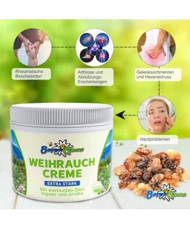Bavaria Flower Incense Cream Extra Strong (200ml) - Arnika & Ginger for Lumbago Joint Pain & Irritated Skin Relief | Ideal for Whole Body Care - Buy Online on GoSupps.com