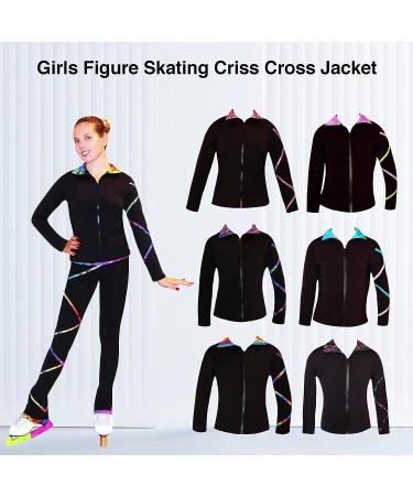 Ice Fire Girls Figure Skating Criss Cross Jacket - Rainbow, Size X-Small - Buy Online on GoSupps.com