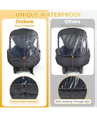 Orzbow Universal Baby Car Seat Rain Cover - Dark Grey - Weather Shield with Handle Opening and Ventilation | Protects Babies and Pets in Crowded Areas - Buy Online on GoSupps.com