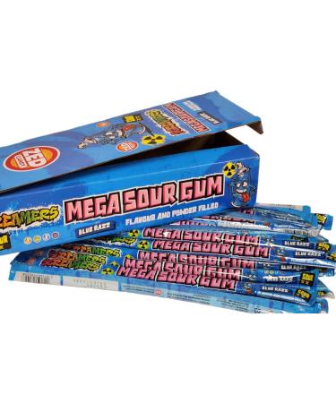 Zed Candy Screamers - Frutti Flavour Powder Filled Mega Sour Gum - Fun Xmas Treats & Stocking Stuffer for Bubblegum Fans (Blue Jazz Half Pack (14pc)) Blue Jazz Half Pack (14pc) - Buy Online on GoSupps.com