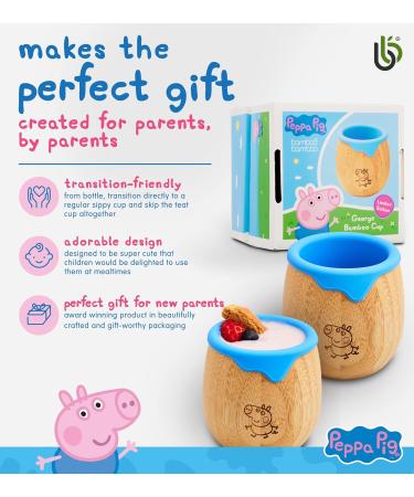 Bamboo Bamboo Peppa Pig Sippy Cup - 150ml Eco-Friendly Toddler Cup with Silicone Drip Rim for Teeth Protection | George Cup - Buy Online on GoSupps.com