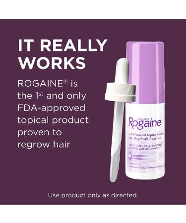 Women's Rogaine 2% Minoxidil Topical Solution - Hair Thinning and Loss Treatment for Regrowth - 3-Month Supply - Buy Online on GoSupps.com